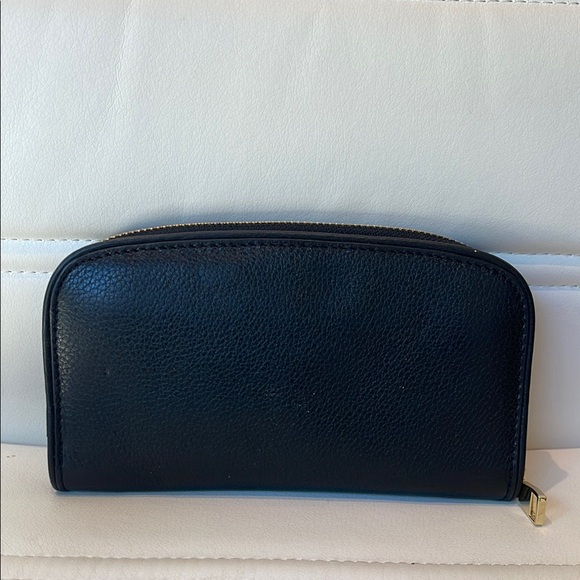 NWT - Tory Burch Black Leather Zip Wallet - Picture 4 of 6